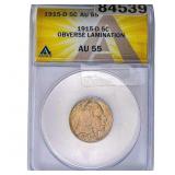 1915-D Buffalo Nickel ANACS AU55