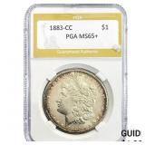 1883-CC Morgan Silver Dollar PGA MS65+