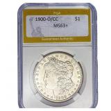 1900-O/CC Morgan Silver Dollar PGA MS63+