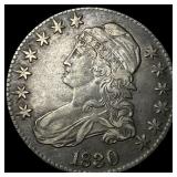1830 Capped Bust Half Dollar NEARLY UNCIRCULATED