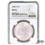 1880-O Morgan Silver Dollar NGC MS62