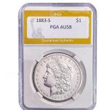 1883-S Morgan Silver Dollar PGA AU58