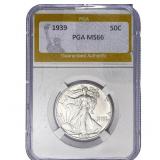 1939 Walking Liberty Half Dollar PGA MS66