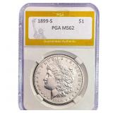 1899-S Morgan Silver Dollar PGA MS62