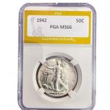 1942 Walking Liberty Half Dollar PGA MS66