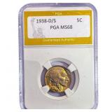 1938-D/S Buffalo Nickel PGA MS68