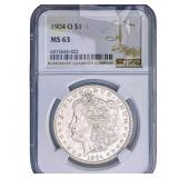 1904-O Morgan Silver Dollar NGC MS63