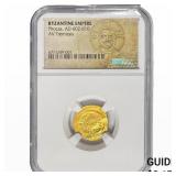 Byzantine Phocas, AD 602-610 Gold Tremissis NGC