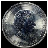 2020 Silver 1.5 oz Canadian Bison $8 GEM BU