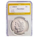 1900-S Morgan Silver Dollar PGA MS63