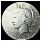1928 Silver Peace Dollar ABOUT UNCIRCULATED
