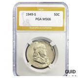 1949-S Franklin Half Dollar PGA MS66