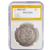 1882-O/S Morgan Silver Dollar PGA VG10