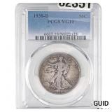 1938-D Walking Liberty Half Dollar PCGS VG10