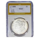 1886 Morgan Silver Dollar PGA MS65