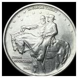 1925 Stone Mountain Silver Half Dollar CHOICE AU