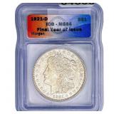 1921-D Morgan Silver Dollar ICG MS64