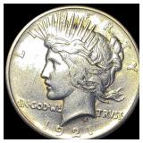 1921 Silver Peace Dollar CLOSELY UNCIRCULATED