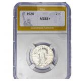 1920 Standing Liberty Quarter PGA MS63+