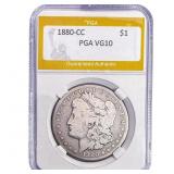 1880-CC Morgan Silver Dollar PGA VG10