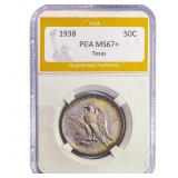 1938 Texas Half Dollar PGA MS67+