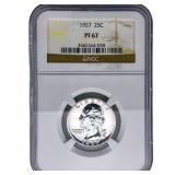 1957 Washington Silver Quarter NGC PF67