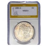 1881-S Morgan Silver Dollar PGA MS65+