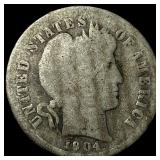 1904-S Silver Barber Dime NICELY CIRCULATED