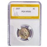 1937 Buffalo Nickel PGA MS66