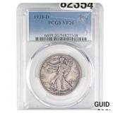 1938-D Walking Liberty Half Dollar PCGS VF20
