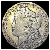 1901-O Silver Morgan Dollar ABOUT UNCIRCULATED