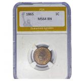 1865 Indian Head Cent PGA MS64 BN