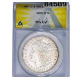 1887-O Morgan Silver Dollar ANACS MS62