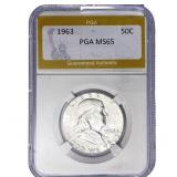 1963 Franklin Half Dollar PGA MS65