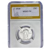 1918 Standing Liberty Quarter PGA MS65 FH