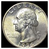 1934 Silver Washington Quarter UNCIRCULATED