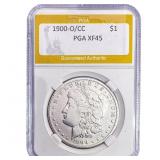 1900-O/CC Morgan Silver Dollar PGA XF45