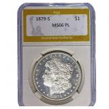 1879-S Morgan Silver Dollar PGA MS66 PL