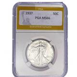 1937 Walking Liberty Half Dollar PGA MS66