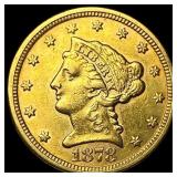 1878 Liberty Head Quarter Eagle $2.50 Gold UNCIRCU