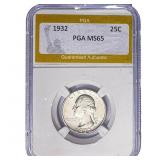 1932 Washington Silver Quarter PGA MS65