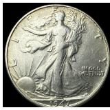 1947-S Silver Walking Liberty Half Dollar CLOSELY