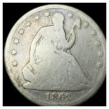 1862-S Silver Half Dollar NICELY CIRCULATED