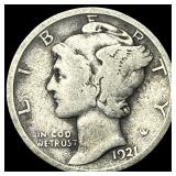 1921 Silver Mercury Dime NICELY CIRCULATED