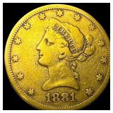 1881-S Gold $10 Liberty Head Eagle LIGHTLY CIRCULA
