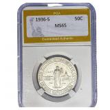 1936-S Columbia Half Dollar PGA MS65