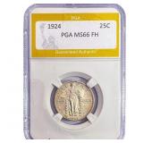 1924 Standing Liberty Quarter PGA MS66 FH