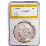 1899 Morgan Silver Dollar PGA MS66