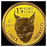 2022 Spain 1/10 oz Gold 15 Euro Lynx UNCIRCULATED