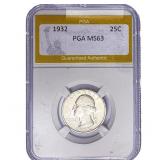 1932 Washington Silver Quarter PGA MS63